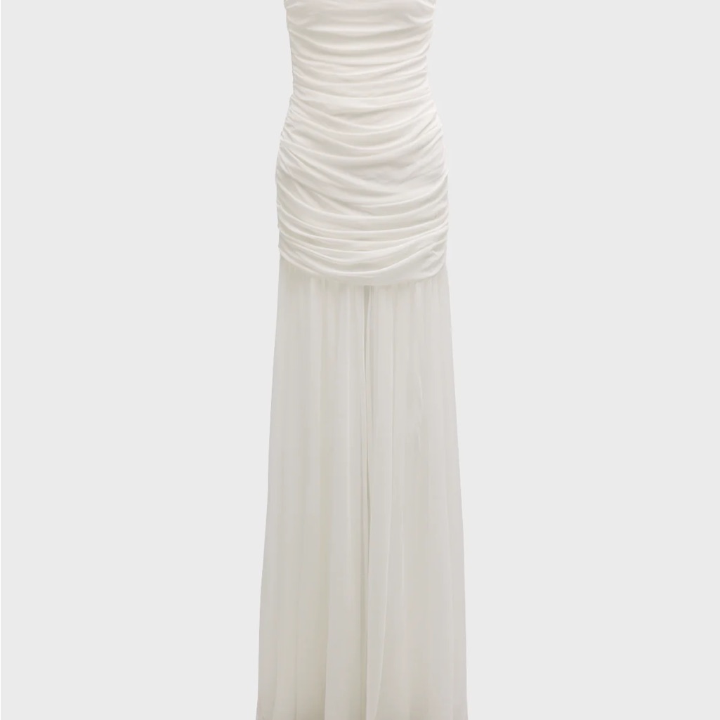 Retrofete Strapless White Gown